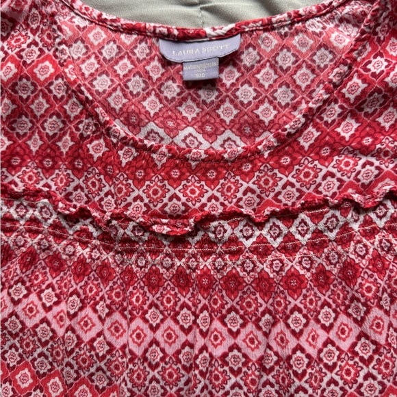 Red Boho Sleeveless Blouse - Lightweight & Comfy - Picture 3 of 5